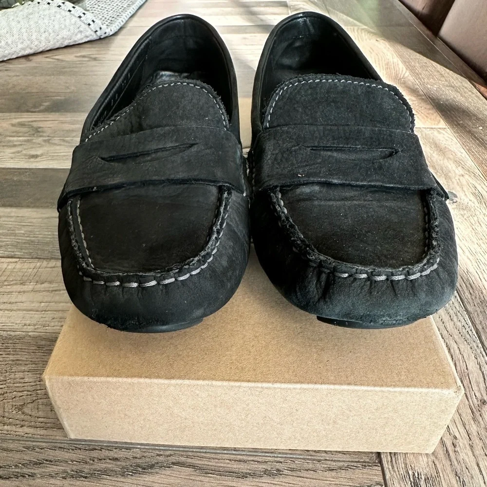 Cole Haan Black Nubuck Leather Air Sadie‎ Driver, driving loafer, size 8